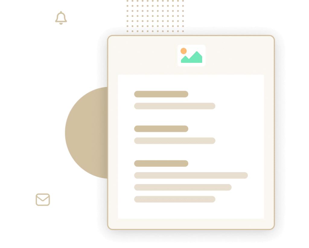 Illustration of instant notification feature with icons

